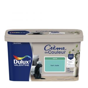 Dulux Valentine Peinture Cr&egrave;me De Couleur satin vert Jade 2 5L