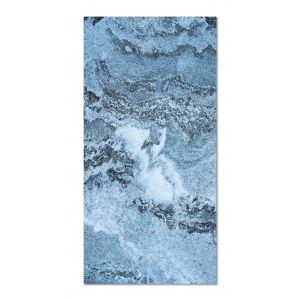 Tapis vinyle marbre bleu 60x110cm