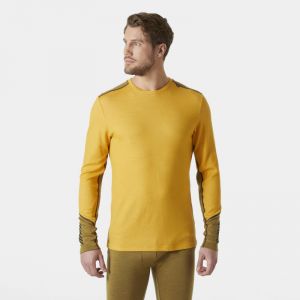Helly Hansen Hommes LIFA Merino Poids Moyen Crew, Lueur d'or, XL