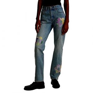 Levi's Jean droit 501 Original patch fantaisie coton Bleu - Couleur Bleu - Taille L