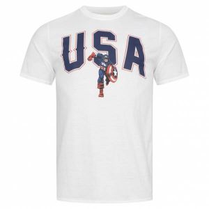 Captain America MARVEL USA Hommes T-shirt FBMTS778WHT