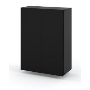 Meuble de salle de bain suspendu - 60 cm - Noir - Élégant et moderne - Gain de place