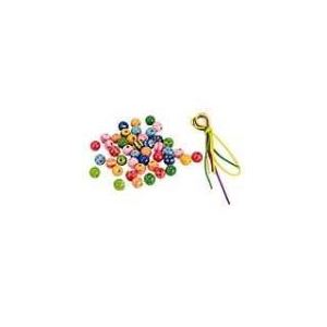 Image de Goki 44 perles en bois avec 3 lacets pour fabriquer des coliers