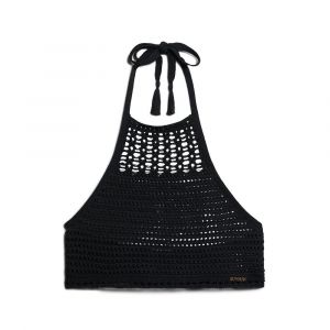 Superdry Blouse court &agrave; dos nu en crochet femme