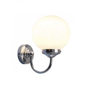 Dar Lighting Applique murale Barclay chrome poli et verre opale 1 ampoule