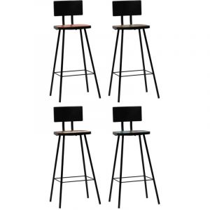 VidaXL Tabourets de bar 4 pcs Bois massif de récupération. Produit Neuf ! Garantie 0 ans !