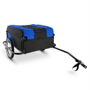 Duramaxx Mountee Attelage pour vélo Remorque 130l 60kg Tubes d'acier bleu-noir