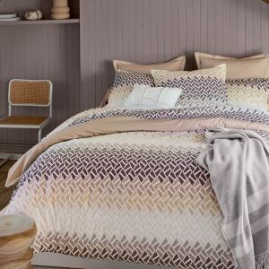 Blanc des vosges Parure Housse de Couette 2 Taies d'Oreiller Grenat