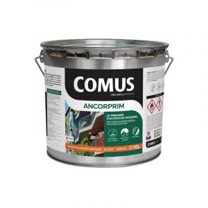 Comus ANCORPRIM blanc 10L Primaire d'accrochage universel pour métaux ferreux et supports difficiles