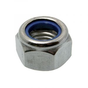 Acton Écrous de sécurité hexagonaux - bague polyamide - inox A4 - diamètre 20 - 25 pièces