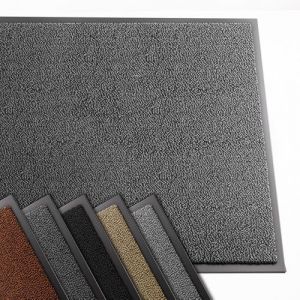 Vounot Tapis de Porte Paillasson d'Entree Interieur et Extérieur Tapis Antidérapant et Anti-Poussière Tapis d’entrée Imperméable Lavable 90x120cm Anthracite