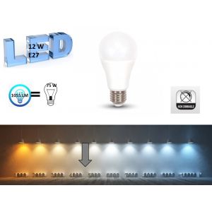V-TAC VT-1864 ampoule LED E27 12W bulbeux A60 - SKU 4228 / 4229 / 4230 SKU-4229