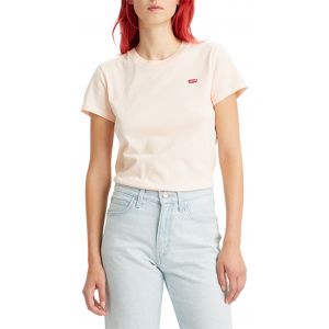 Levi's T-shirt FEMME avec manches courtes et col rond coton rose