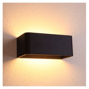 Kosilum Applique murale tendance noire LED - Quadra 20 cm