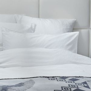 Garnier Thiebaut Housse de couette satin de coton Alula Blanc Garnier-thiebaut