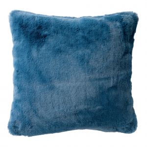 Dutch Decor ZAYA - Coussin imitation fourrure Provincial Blue 45x45 cm