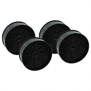 Image de Vhbw 4x Filtres à charbon actif remplacement pour Airlux CR780, CR790, CR800 pour hotte aspirante - 12,4 cm
