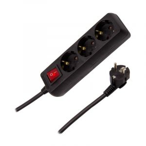 Ledkia France Bloc Multiprise 3 Prises Type F Schuko EU 5m Noir