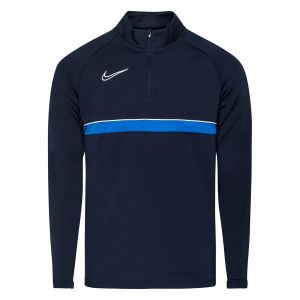 Nike Maillot d'Entraînement Academy 21 Drill Top - Bleu Foncé/Blanc/Bleu - Bleu - Taille Small