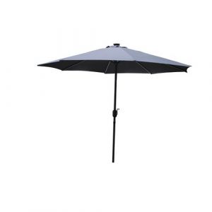 Image de MANAROLA Parasol droit rond led 2,92 x 2,92 m gris CONCEPT USINE