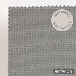 Linnea Drap de douche 70x140 cm nid d'abeille PURE WAFFLE 300 g/m² anthracite