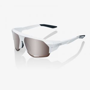 100% Lunettes 100 norvik soft tact blanc verres miroir argentee hiper