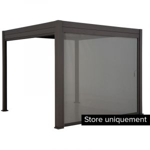 Hesperide Store 4 m pour pergola Evora 4 x 3 m texaline graphite