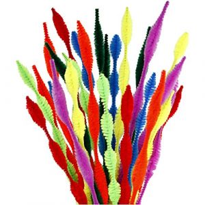 Image de Creotime Assortiment de fil chenille ondulé - 5 à 12 mm x 30 cm - 28 pcs