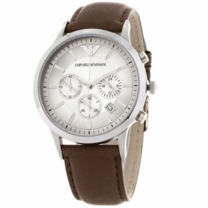 Emporio Armani AR2471 - Montre pour homme avec bracelet en cuir