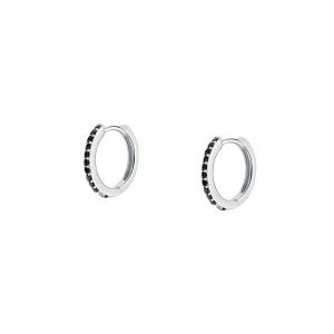 Cleor Boucles D'oreilles En Argent 925/1000 Et Zircon