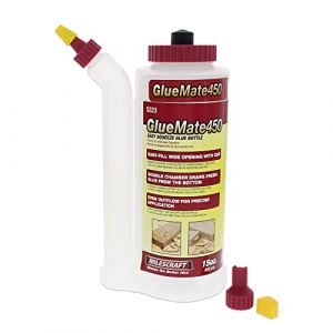 Milescraft Glue Mate 5223 Flacon de colle à bois de précision anti-goutte avec chevilles et embouts de biscuits inclus 450 ml