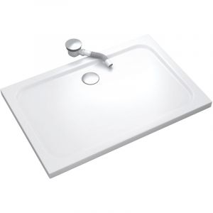 SHIMMER Receveur de douche 70 x 110 cm acrylique Blanc + bonde et siphon inclus - Salle de bain