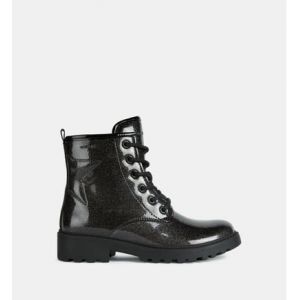 Geox Fille J Casey Girl Ankle Boot, Dk Silver, 31 EU