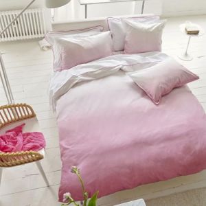 Designers Guild Housse de couette unie en percale de coton rose 200x200cm