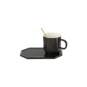 J-Line Tasse poterie noir h.8cm