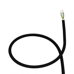 TechBrey C&acirc;ble &Eacute;lectrique Textile Noir 6 m