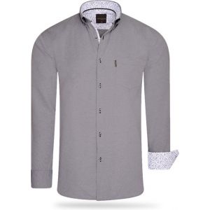 Cappuccino Italia - Chemises Hommes Chemise Regular Fit Anthracite - Gris - Taille XXL