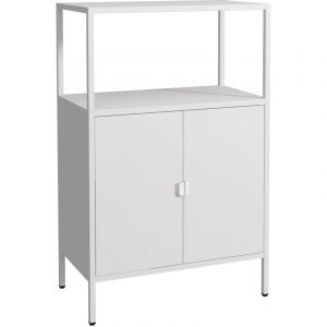 Armoire de bureau casier de bureau meuble de rangement pour salon bureau chambre atelier acier 110 x 70 x 40 cm gris clair 03_0006317