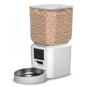 Daewoo Distributeur automatique de croquettes D-QQ029-7L, 7 L, Wi-Fi 5 GHz, ABS, acier inoxydable, blanc