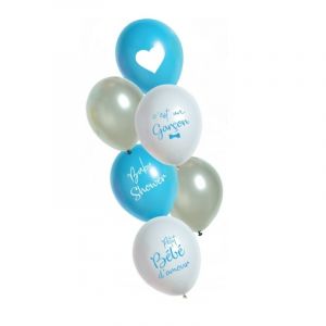 Ballon Pub 6 Ballons de Baudruche Baby Shower Garçon