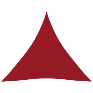 VidaXL Voile de parasol Tissu Oxford triangulaire 3,6x3,6x3,6 m Rouge