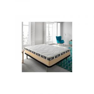 Image de Eco-de ECODE Matelas Alpes avec Massage Ondulant et Housse Lavable Thermo-Régulant Anti-acariens Antibactérien Respirant 180 x 200 cm