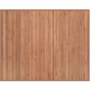 VidaXL Tapis rectangulaire naturel 80x100 cm bambou Brun