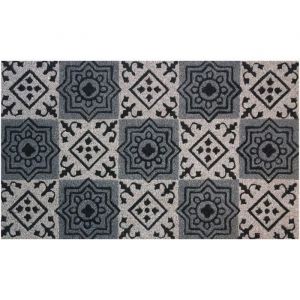 Image de ID Mat ID Mat Coco Naturel Carreaux DE Ciment Tapis Paillasson, Gris, 45x75x1,5 cm