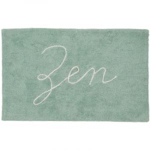 Guy Levasseur Tapis de bain en coton fantaisie vert 50x80cm