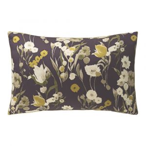 Alexandre Turpault Taie d'oreiller en satin de coton violet 50x75