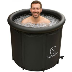 Intec Bain de glace 420L &Oslash;85 x 75 cm R&eacute;cup&eacute;ration Musculaire Sportif Bain froid Portable Boost le syst&egrave;me immunitaire Ice bath