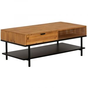 Table basse en bois marron 120x60 cm