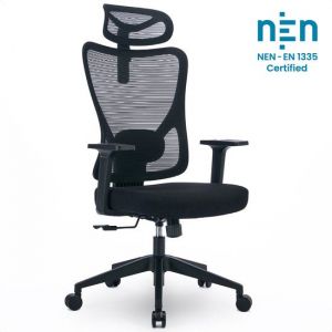 Goliving Ergonomic Office Chair - Chaise de bureau - Avec appui-t&ecirc;te - Chaise de bureau - R&eacute;glable - Gaming - Pour adultes - NEN-1335 - Noir