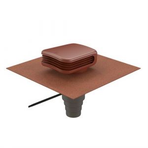 Ubbink Sortie de toit VMC Valetis universel rouge avec multidiam - 172121